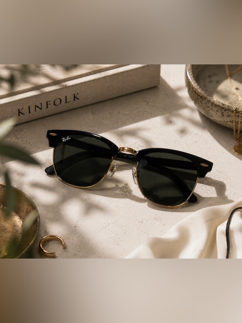 Ray-Ban Clubmaster Sunglasses - Black and Gold